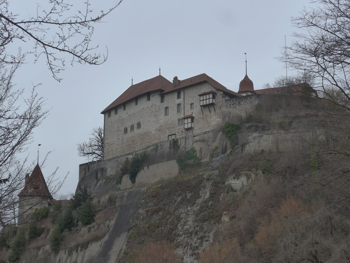 (215'038) - Das Schloss Laufen am 2. M�rz 2020
