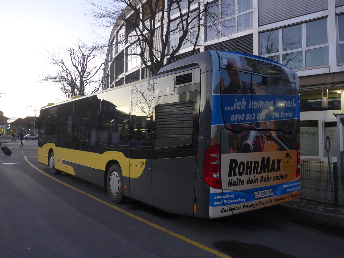 (215'108) - STI Thun - Nr. 406/BE 820'406 - Mercedes am 11. Mrz 2020 bei der Schifflndte Thun