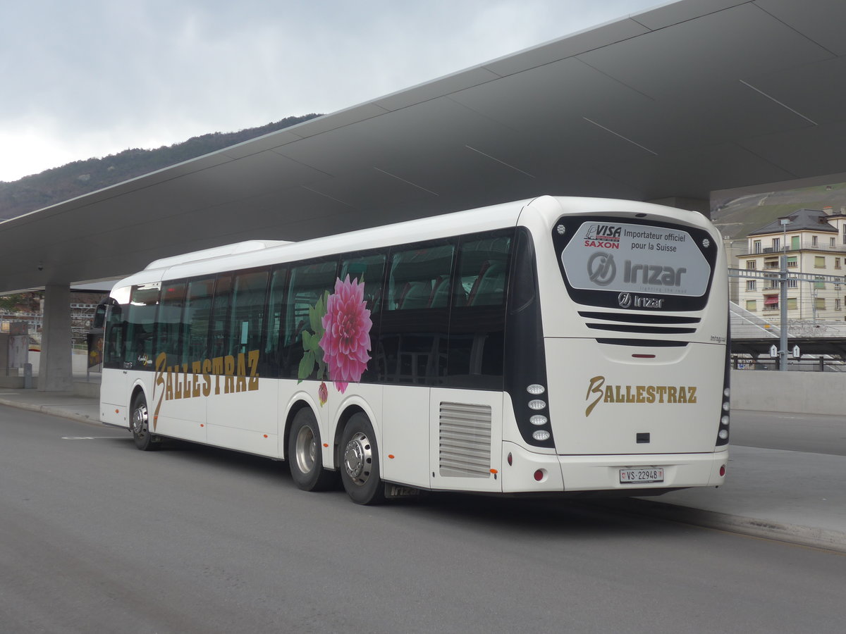 (215'337) - Ballestraz, Grne - VS 22'948 - Irizar am 20. Mrz 2020 in Sierre, Busbahnhof