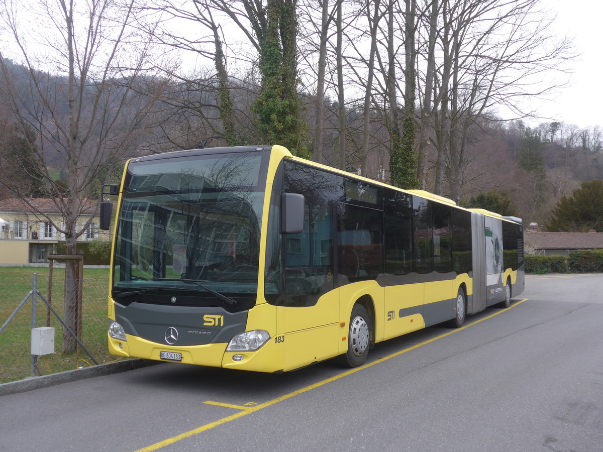 (215'359) - STI Thun - Nr. 183/BE 804'183 - Mercedes am 22. Mrz 2020 bei der Schifflndte Thun