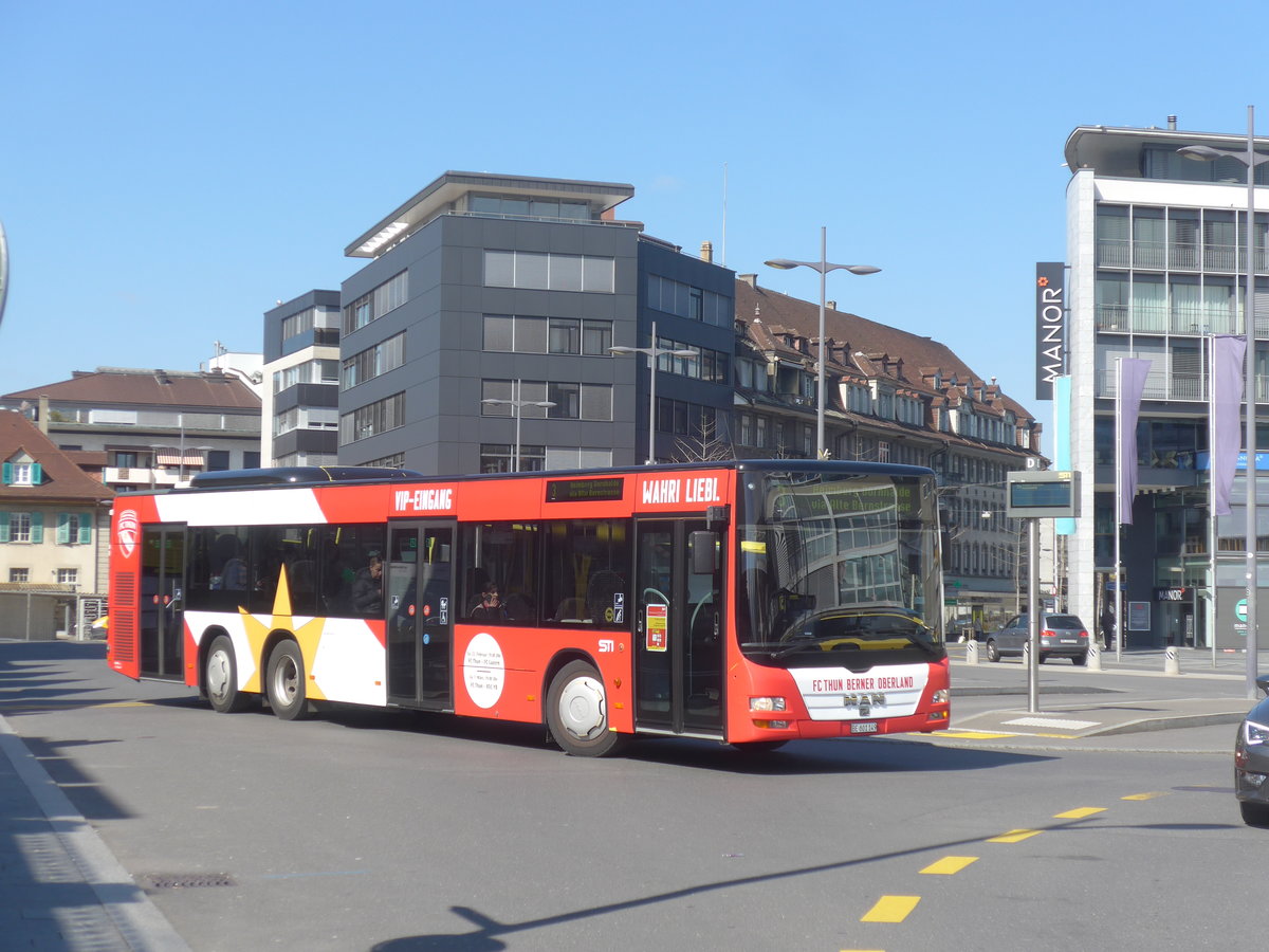 (215'473) - STI Thun - Nr. 149/BE 801'149 - MAN am 23. Mrz 2020 beim Bahnhof Thun