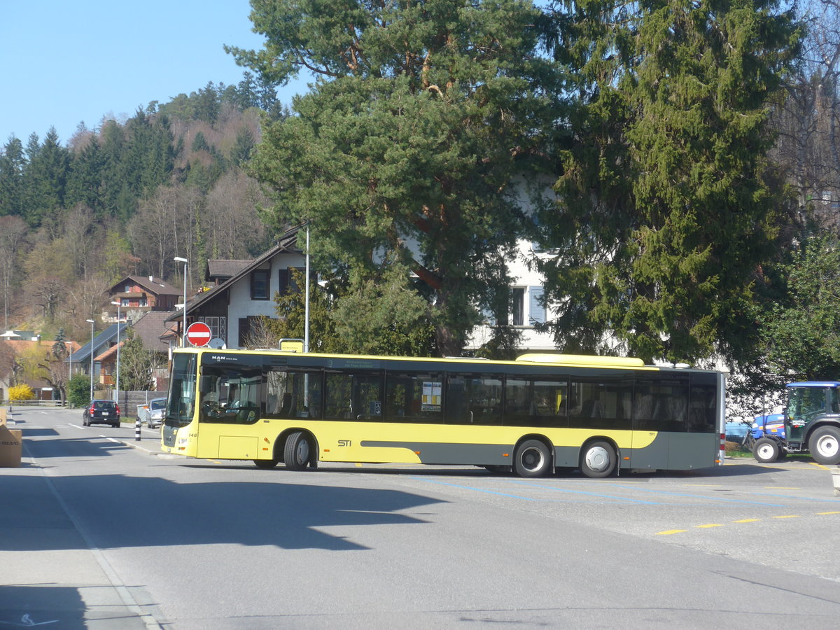 (215'484) - STI Thun - Nr. 148/BE 801'148 - MAN am 23. Mrz 2020 in Steffisburg, Alte Bernstrasse