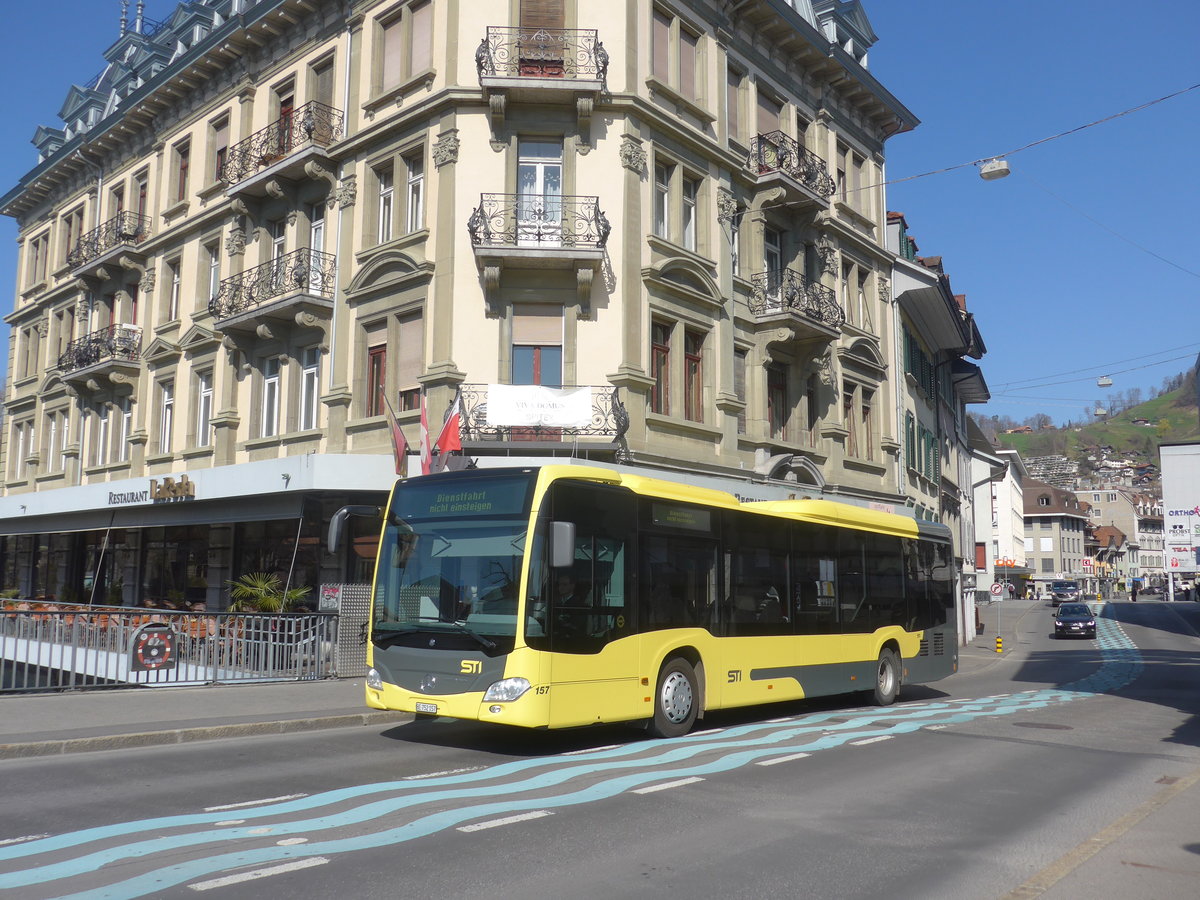 (215'502) - STI Thun - Nr. 157/BE 752'157 - Mercedes am 24. Mrz 2020 in Thun, Allmendbrcke