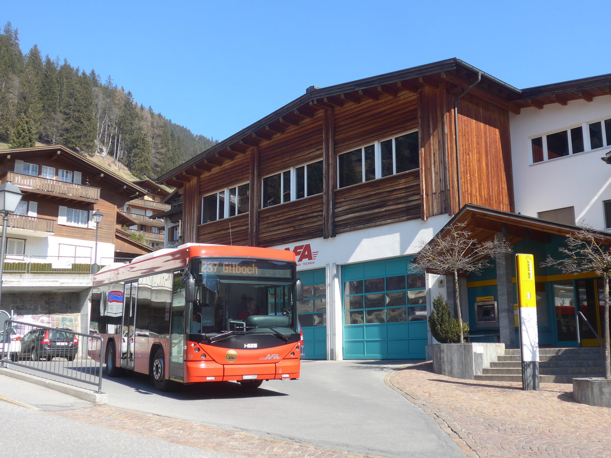 (215'545) - AFA Adelboden - Nr. 55/BE 611'055 - Scania/Hess am 25. Mrz 2020 in Adelboden, Busstation