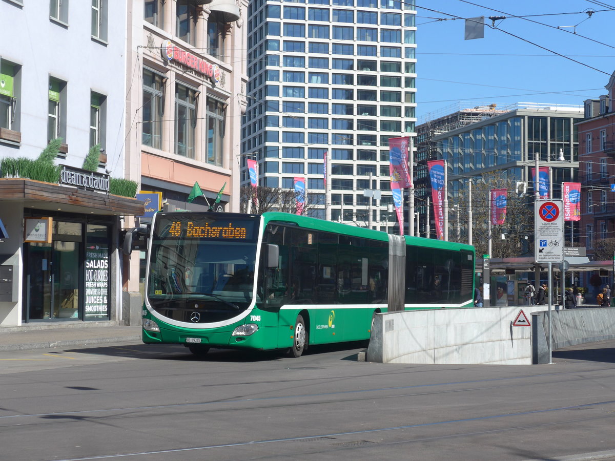 (215'758) - BVB Basel - Nr. 7045/BS 99'345 - Mercedes am 31. Mrz 2020 beim Bahnhof Basel