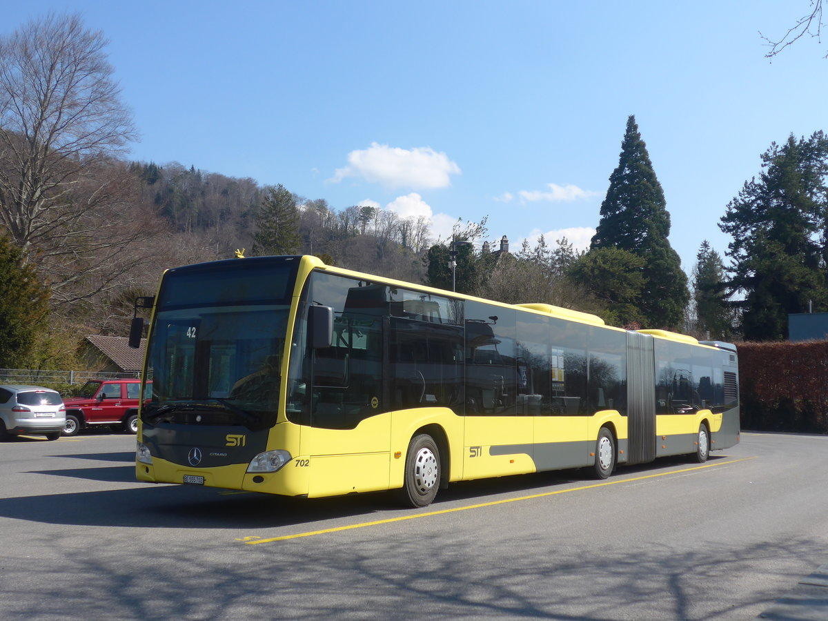 (215'791) - STI Thun - Nr. 702/BE 555'702 - Mercedes am 2. April 2020 bei der Schifflndte Thun