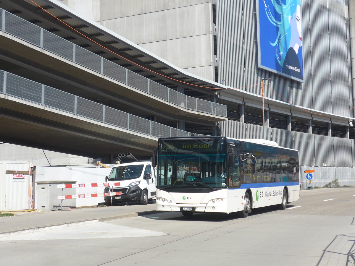 (215'906) - Maag, Kloten - Nr. 39/ZH 422'139 - Neoplan (ex VBZ Zrich Nr. 259) am 6. April 2020 in Zrich, Flughafen