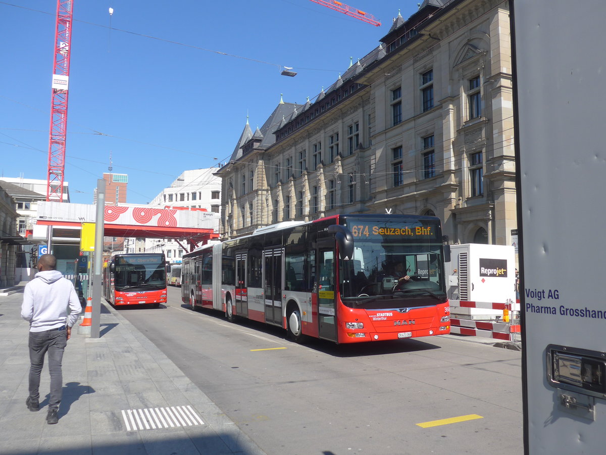 (215'921) - SW Winterthur - Nr. 368/ZH 473'368 - MAN am 6. April 2020 beim Hauptbahnhof Winterthur