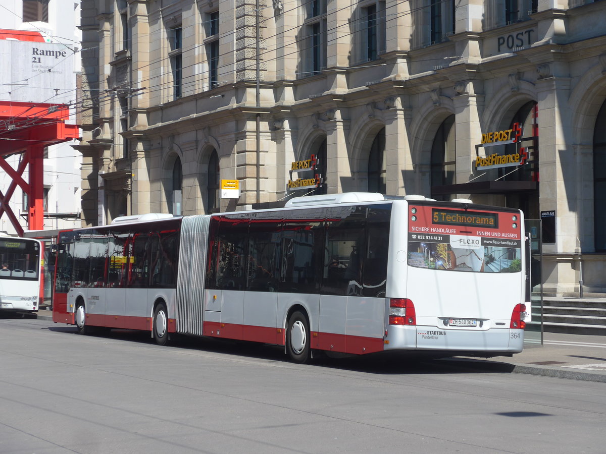 (215'923) - SW Winterthur - Nr. 364/ZH 540'364 - MAN am 6. April 2020 beim Hauptbahnhof Winterthur