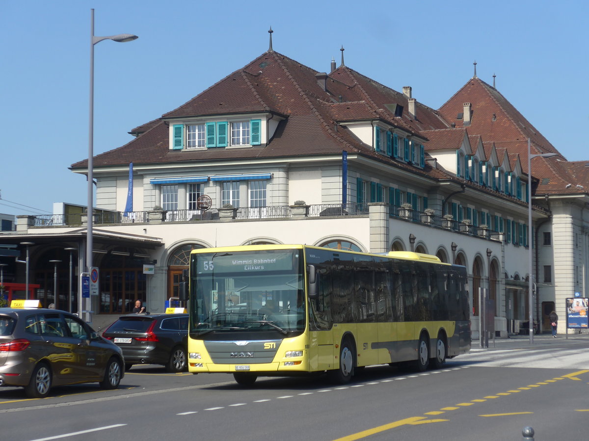 (215'974) - STI Thun - Nr. 188/BE 804'188 - MAN am 9. April 2020 beim Bahnhof Thun