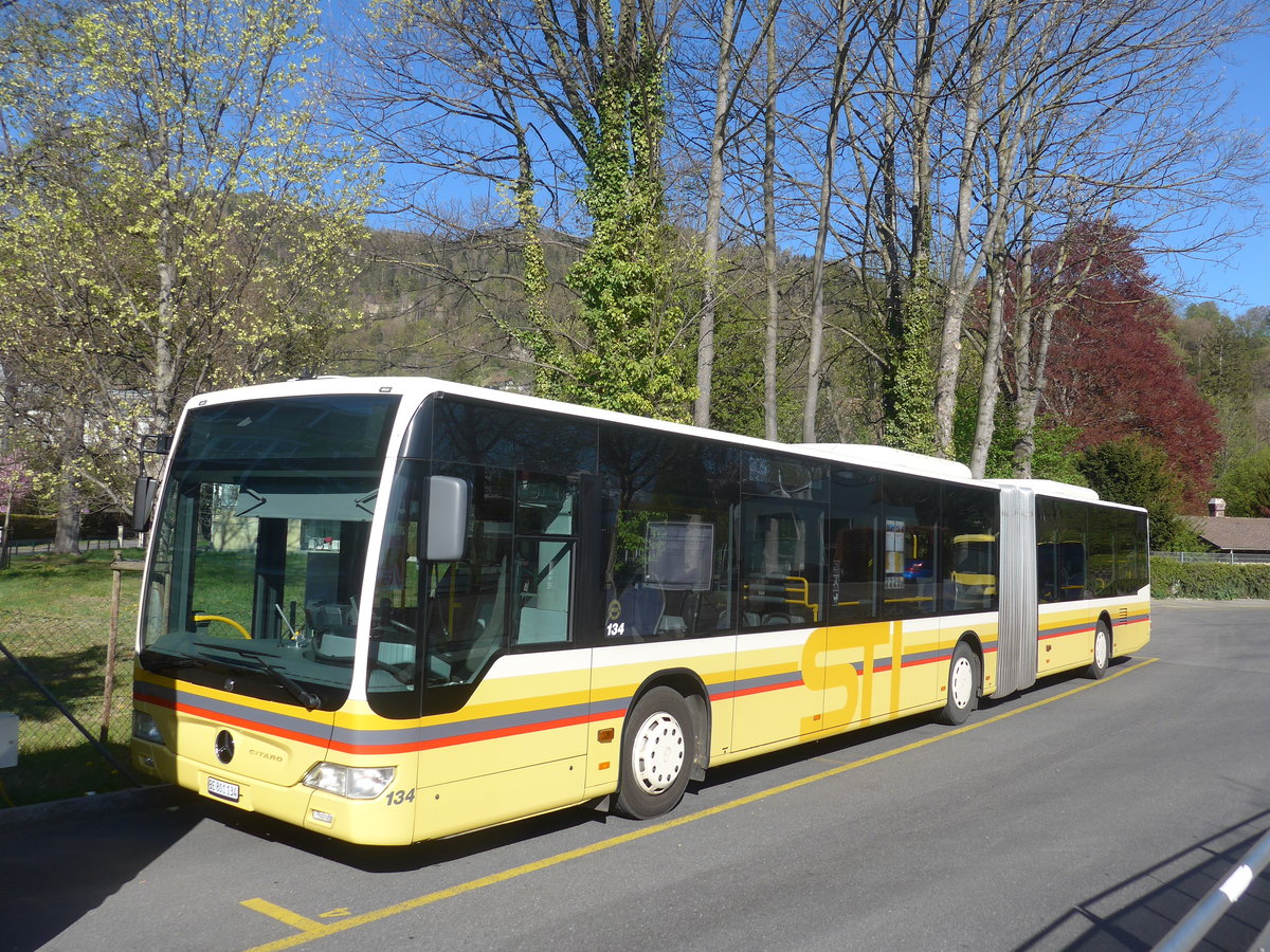 (216'051) - STI Thun - Nr. 134/BE 801'134 - Mercedes am 14. April 2020 bei der Schifflndte Thun