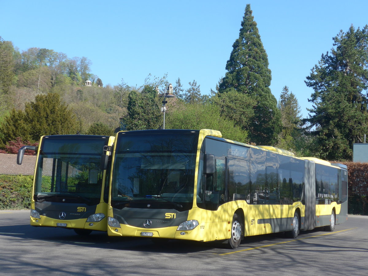 (216'099) - STI Thun - Nr. 172/BE 752'172 - Mercedes am 15. April 2020 bei der Schifflndte Thun