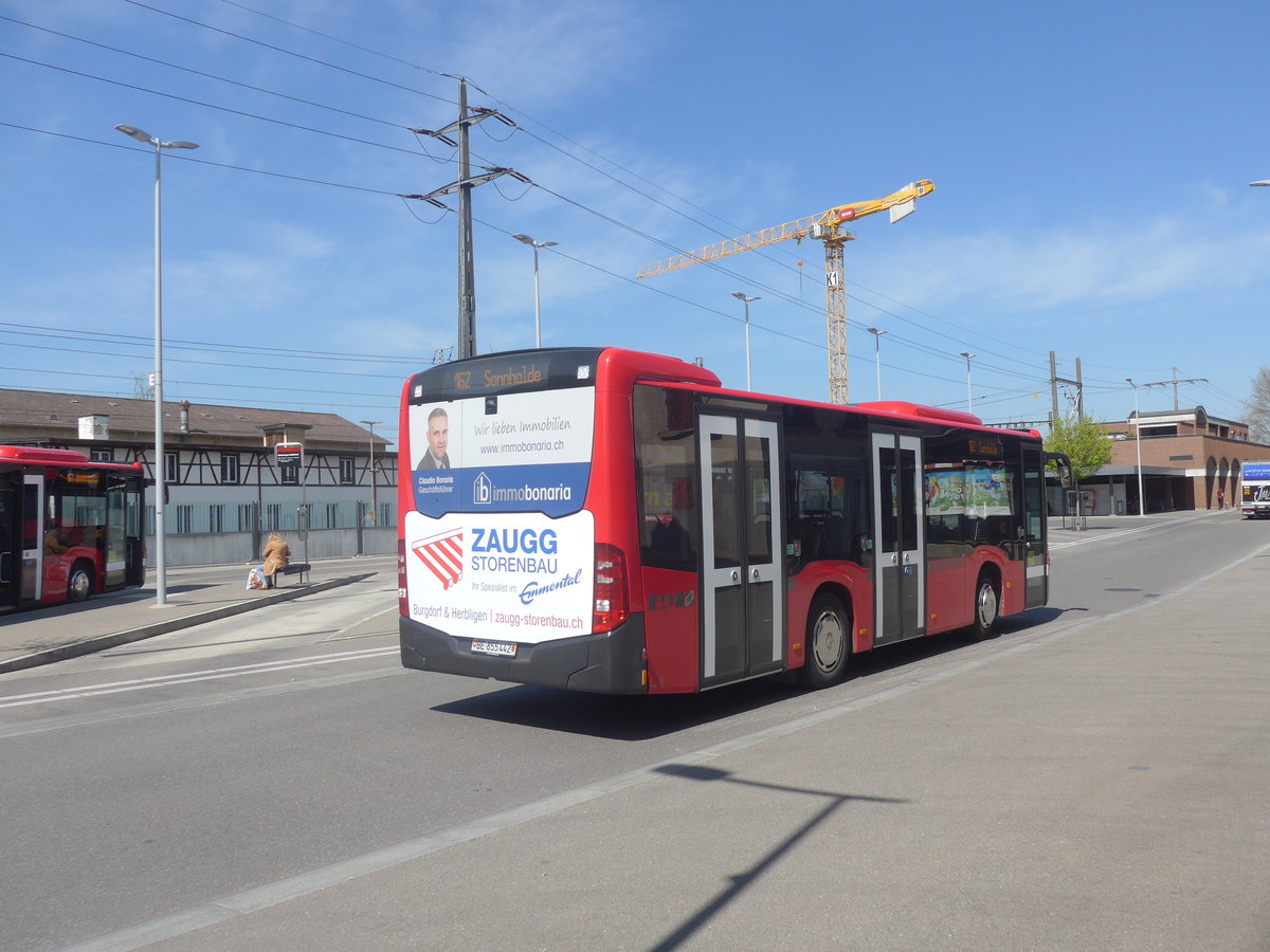 (216'117) - Bernmobil, Bern - Nr. 442/BE 855'442 - Mercedes am 16. April 2020 beim Bahnhof Mnsingen