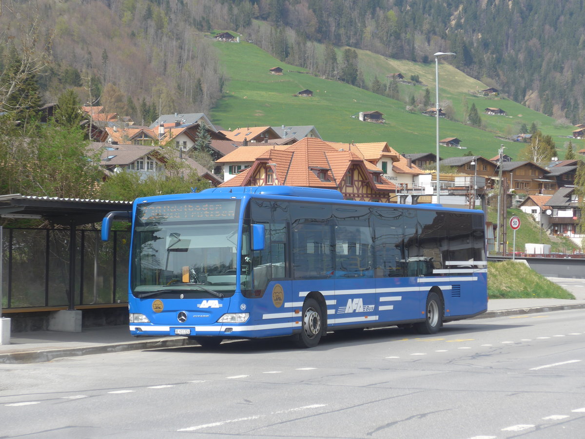 (216'127) - AFA Adelboden - Nr. 58/BE 611'224 - Mercedes am 16. April 2020 beim Bahnhof Frutigen