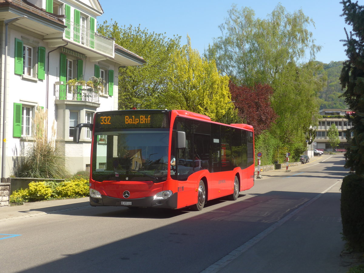 (216'380) - Bernmobil, Bern - Nr. 446/BE 855'446 - Mercedes am 22. April 2020 beim Bahnhof Belp