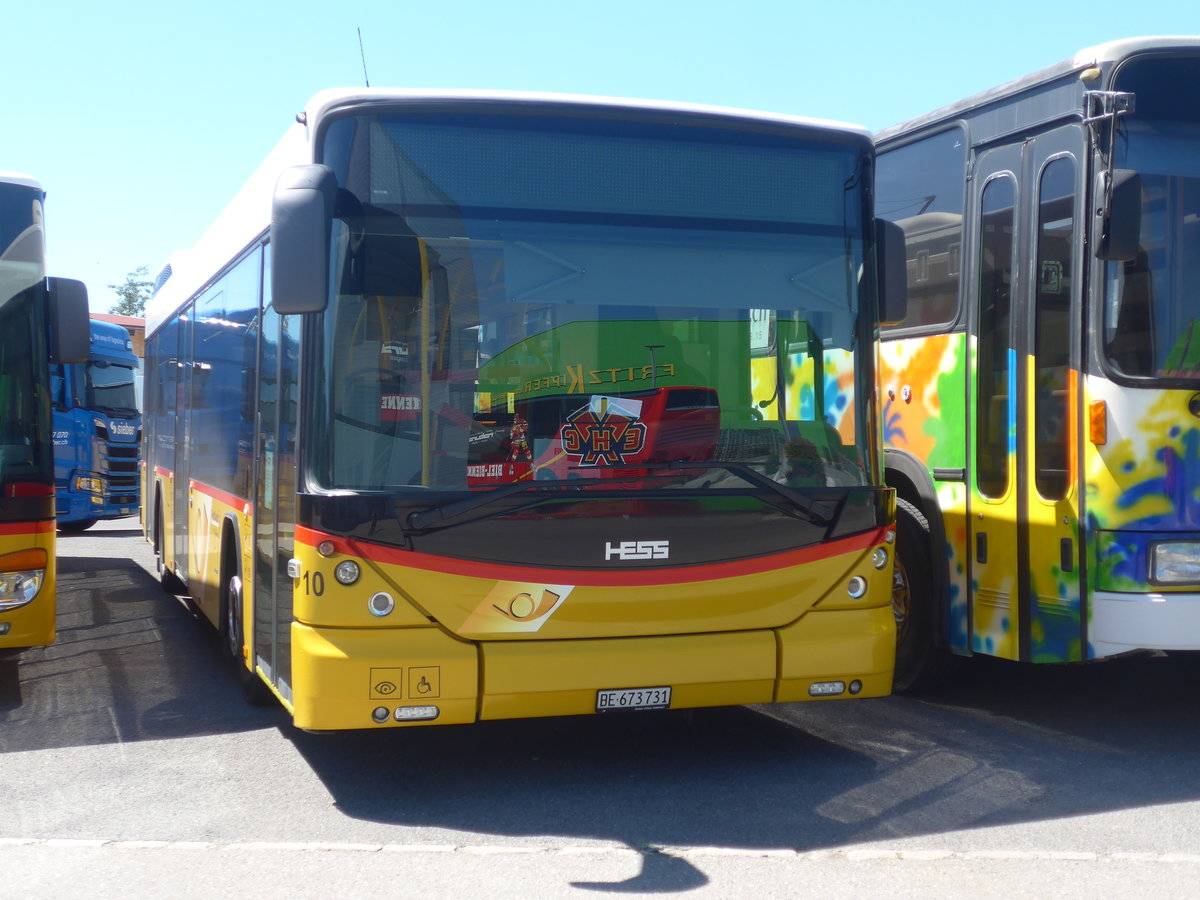 (217'115) - PostAuto Bern - Nr. 10/BE 673'731 - Hess (ex Klopfstein, Laupen Nr. 10) am 21. Mai 2020 in Kerzers, Interbus