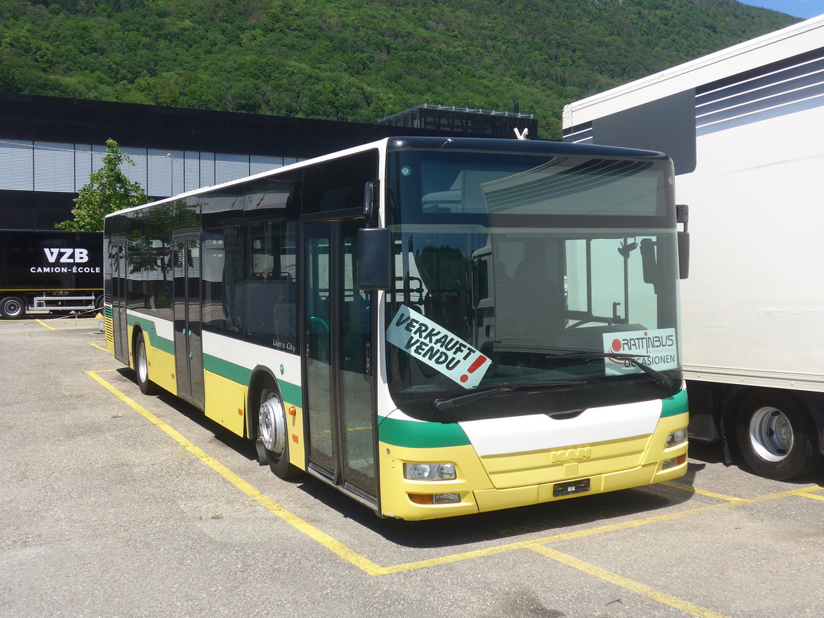 (217'518) - transN, La Chaux-de-Fonds - Nr. 207 - MAN (ex TN Neuchtel Nr. 207) am 31. Mai 2020 in Biel, Rattinbus