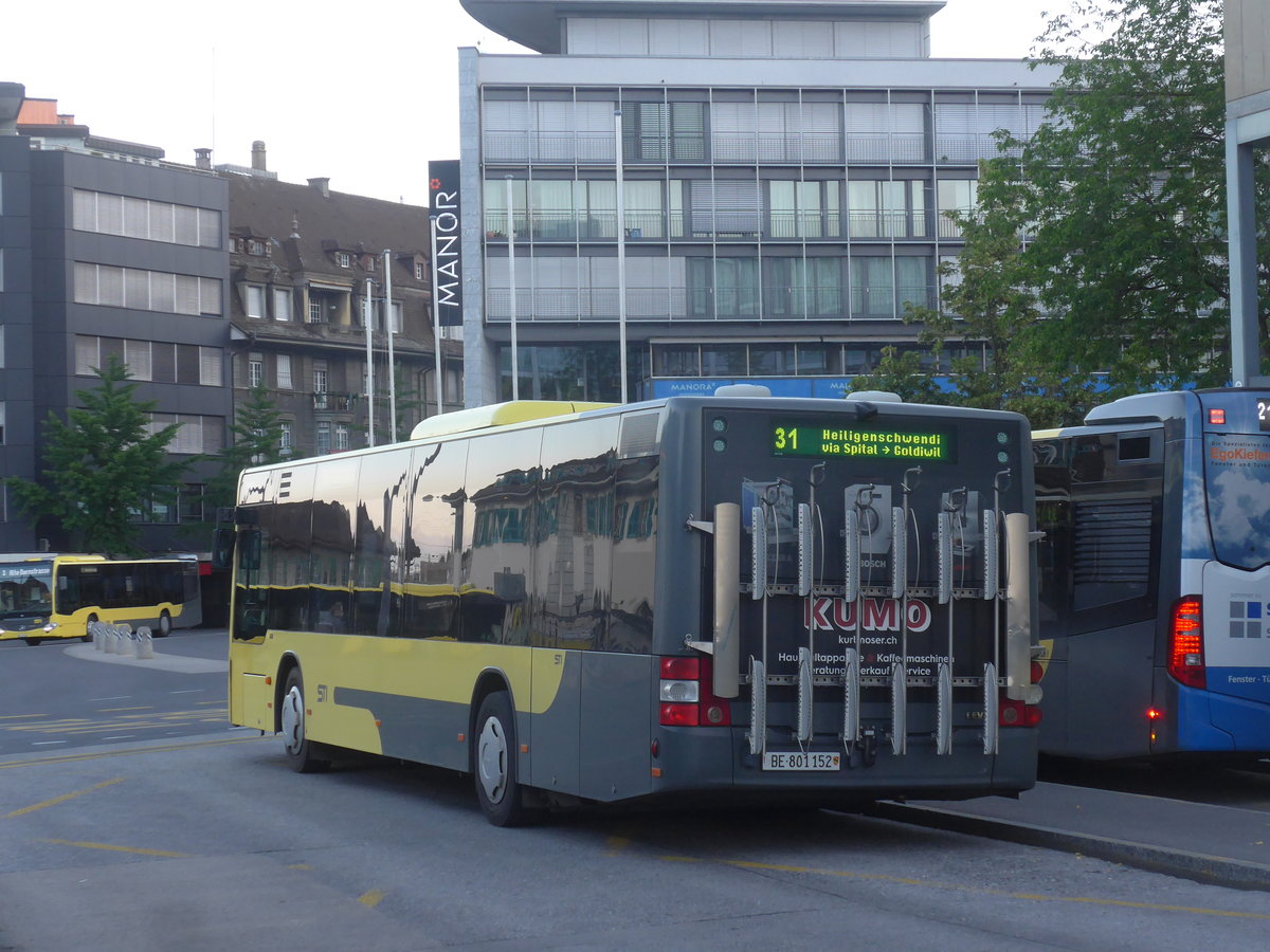 (217'789) - STI Thun - Nr. 152/BE 801'152 - MAN am 13. Juni 2020 beim Bahnhof Thun