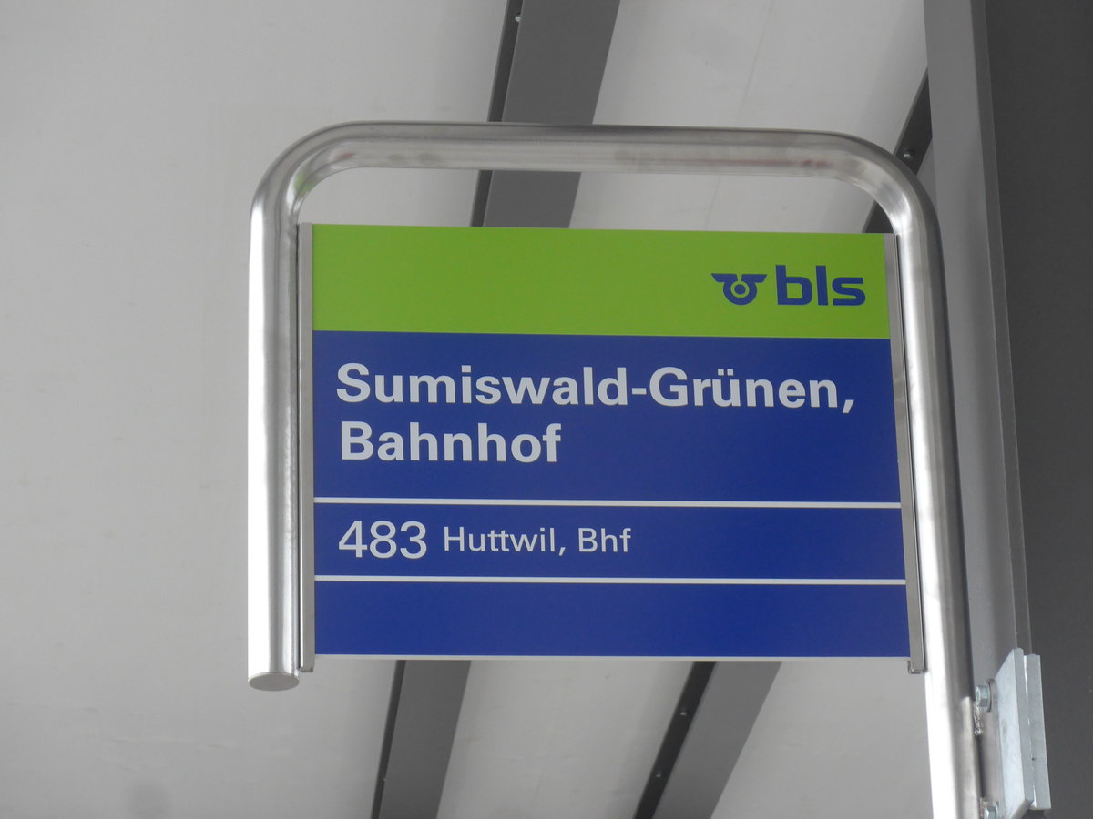 (217'974) - bls-bus-Haltestelle - Sumiswald-Gr�nen, Bahnhof - am 14. Juni 2020