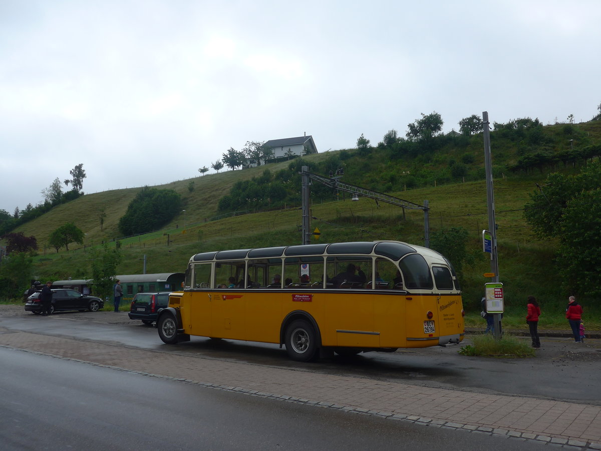 (217'990) - Loosli, Wyssachen - BE 26'794 - Saurer/R&J am 14. Juni 2020 beim Bahnhof Wasen