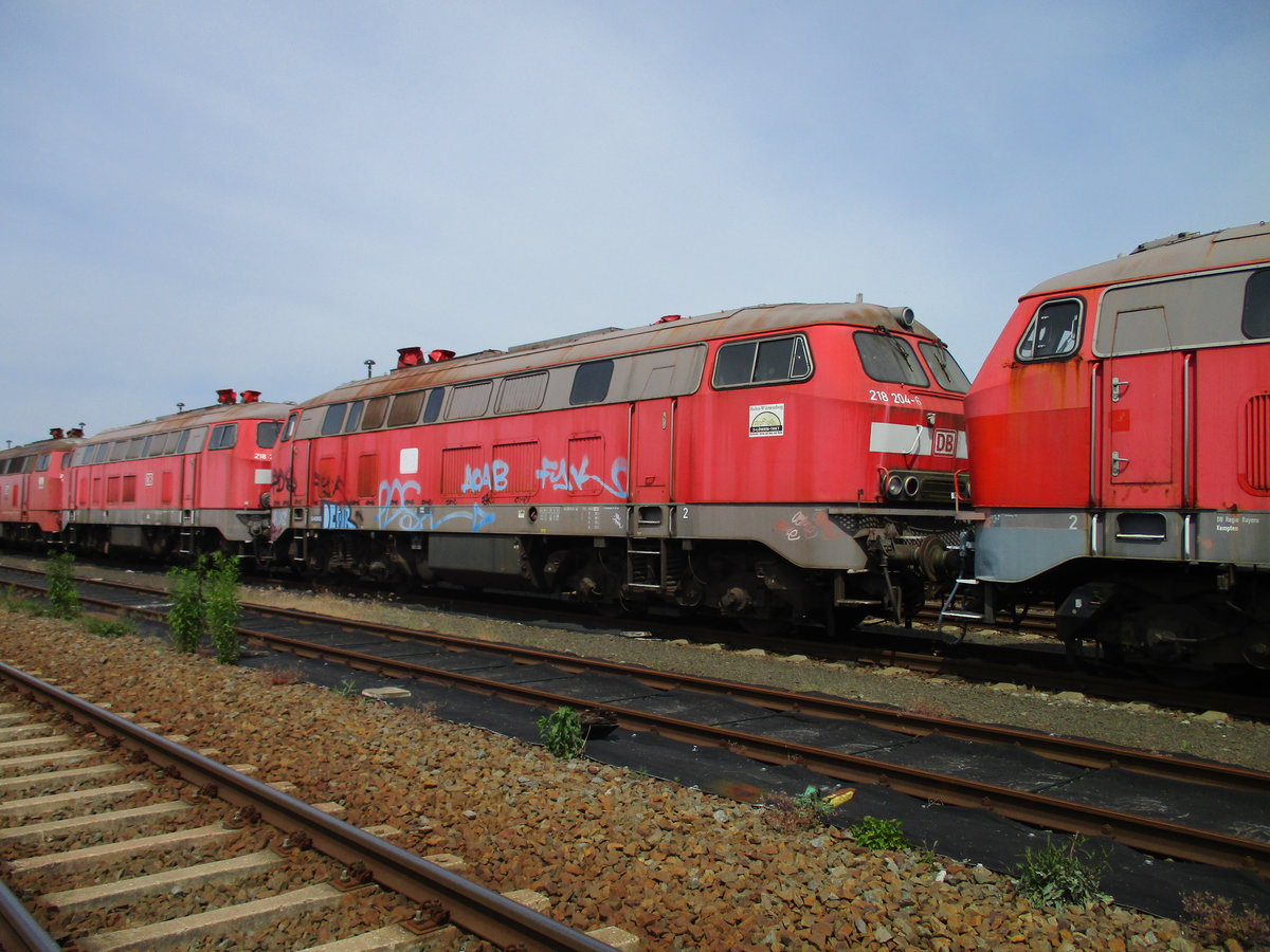 218 204,am 03.Juni 2020,im Bw Leipzig Engelsdorf.