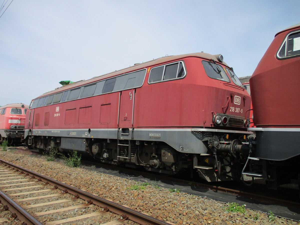 218 387,am 03.Juni 2020,im Bw Leipzig Engelsdorf.