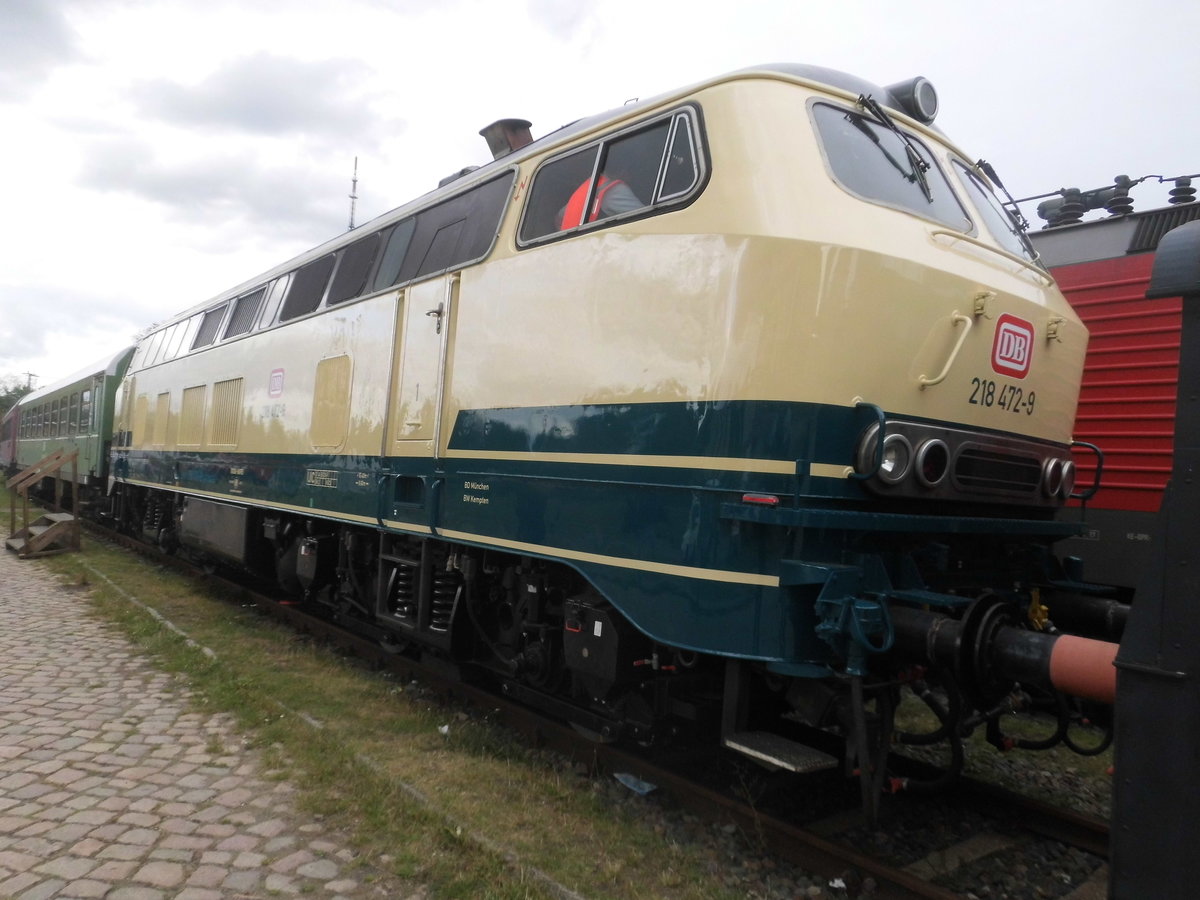 218 472 von Power Rail im Magdeburger Wissenschaftshafen am 9.9.17