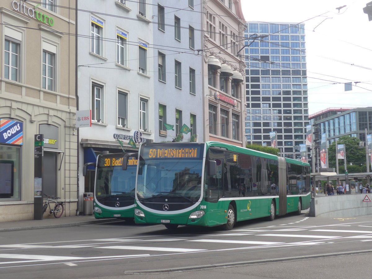 (218'186) - BVB Basel - Nr. 7014/BS 99'314 - Mercedes am 28. Juni 2020 beim Bahnhof Basel