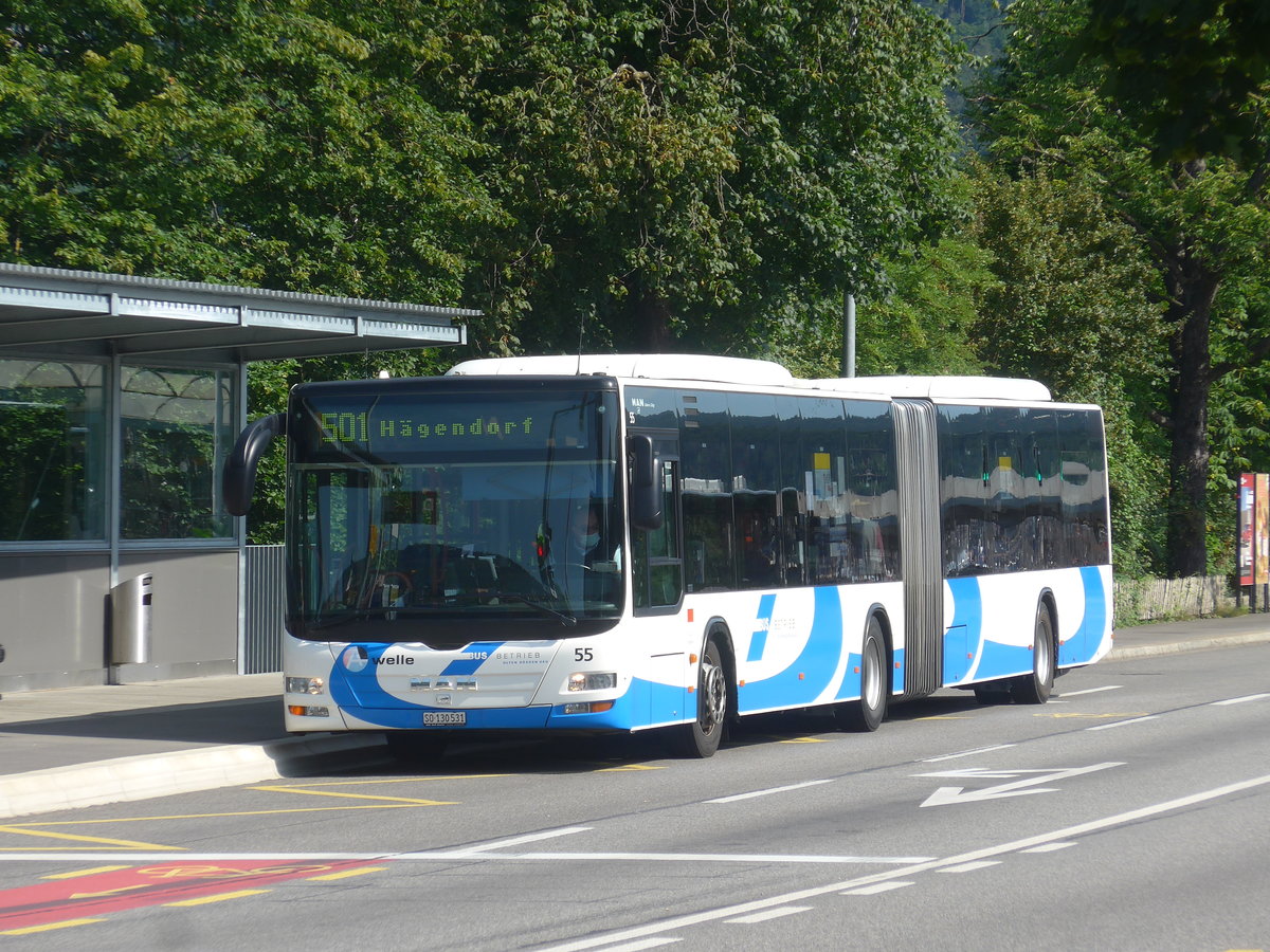 (218'320) - BOGG Wangen b.O. - Nr. 55/SO 130'531 - MAN am 4. Juli 2020 beim Bahnhof Olten