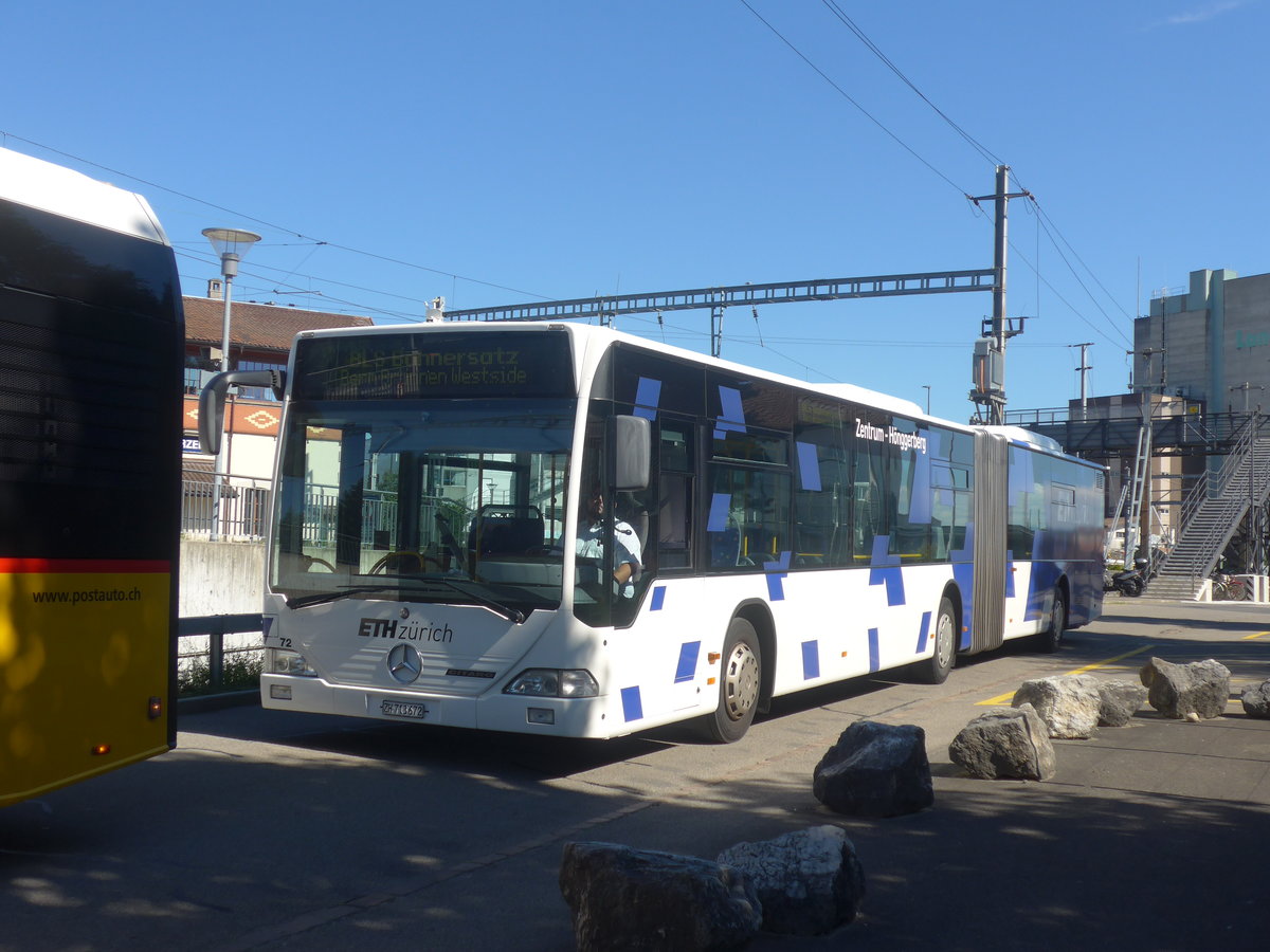 (218'393) - Welti-Furrer, Bassersdorf - Nr. 72/ZH 713'672 - Mercedes (ex Nr. 12; ex VBRF Regensdorf Nr. 12) am 4. Juli 2020 beim Bahnhof Kerzers