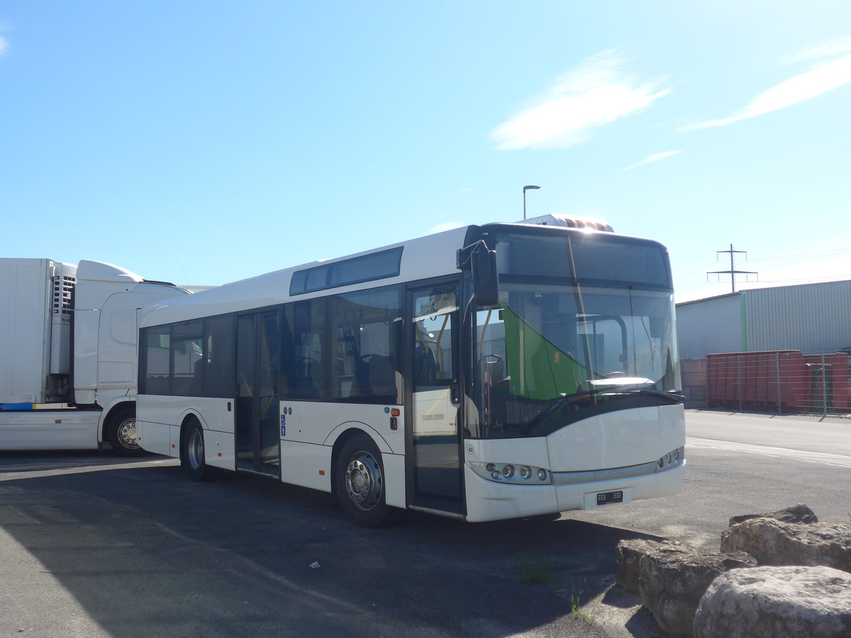 (218'402) - Interbus, Yverdon - Nr. 42 - Solaris (ex BRH ViaBus, D-Speyer; ex FirstGroup Rhein-Neckar, D-Speyer) am 4. Juli 2020 in Kerzers, Interbus
