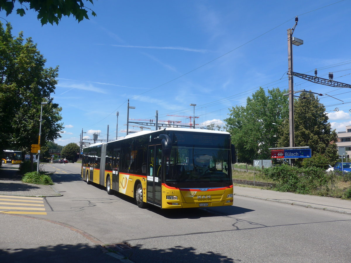 (218'739) - PostAuto Zrich - Nr. 315/ZH 587'882 - MAN am 18. Juli 2020 beim Bahnhof Blach