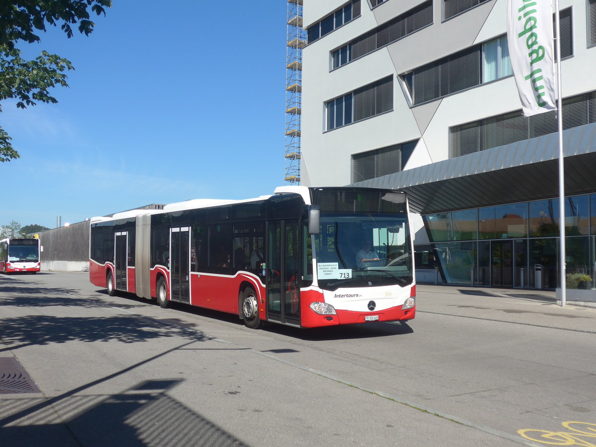 (218'820) - Intertours, Domdidier - FR 300'468 - Mercedes (ex BLT Oberwil Nr. 99; ex Gschwindl, A-Wien Nr. 8413) am 19. Juli 2020 beim Bahnhof Bern Brnnen Westside