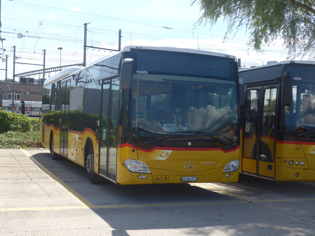 (219'053) - CarPostal Ouest - VD 464'977 - Mercedes am 25. Juli 2020 in Yverdon, Garage