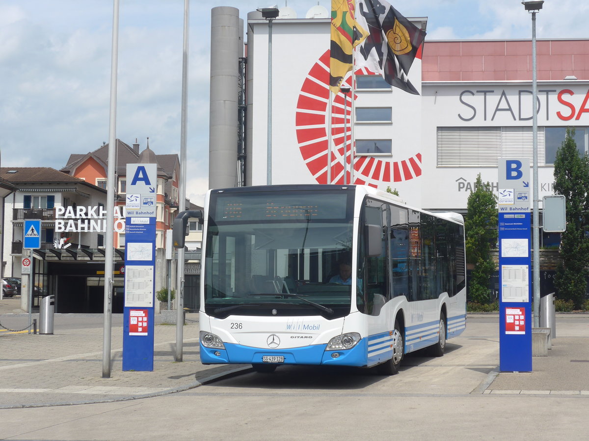 (219'117) - WilMobil, Wil - Nr. 236/SG 439'128 - Mercedes am 26. Juli 2020 beim Bahnhof Wil