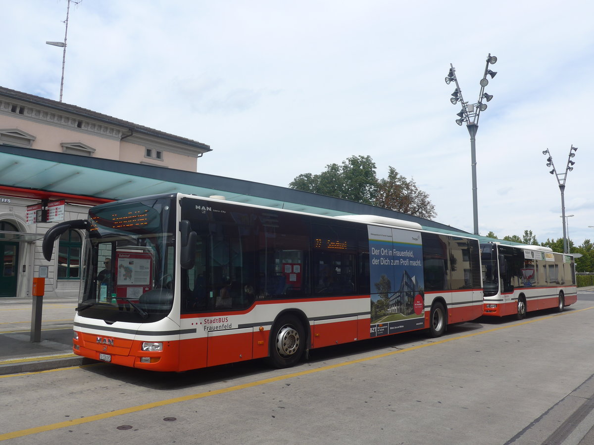 (219'129) - PostAuto Ostschweiz - TG 158'095 - MAN am 26. Juli 2020 beim Bahnhof Frauenfeld