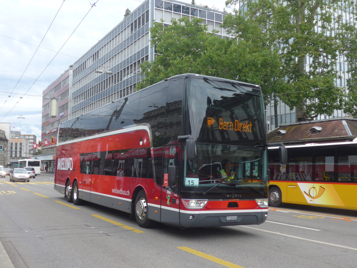 (219'455) - Wieland, Murten - Nr. 93/FR 300'600 - Van Hool am 2. August 2020 beim Bahnhof Bern