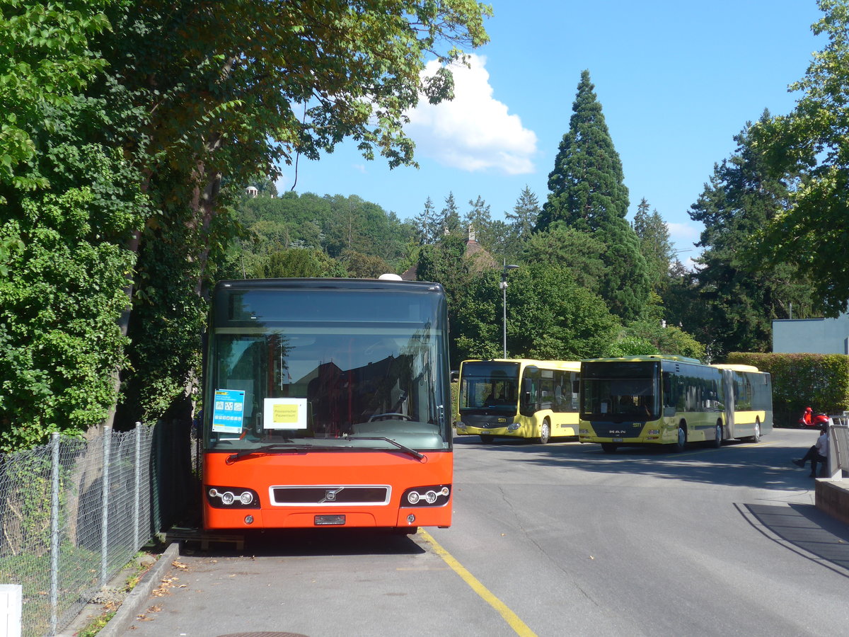 (219'503) - Buchard, Leytron - Volvo (ex AHW Horgen Nr. 27) am 8. August 2020 bei der Schifflndte Thun (Einsatz STI)