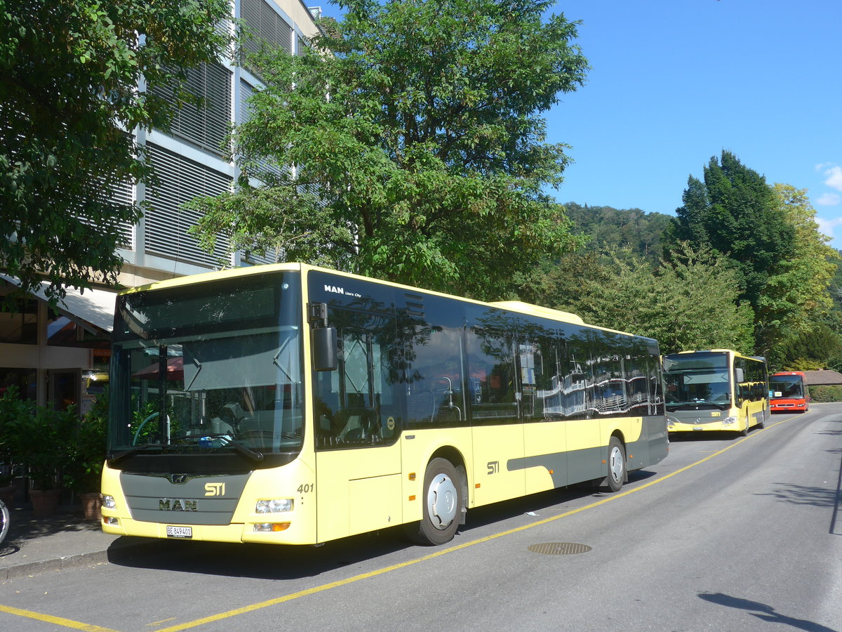 (219'505) - STI Thun - Nr. 401/BE 849'401 - MAN am 8. August 2020 bei der Schifflndte Thun