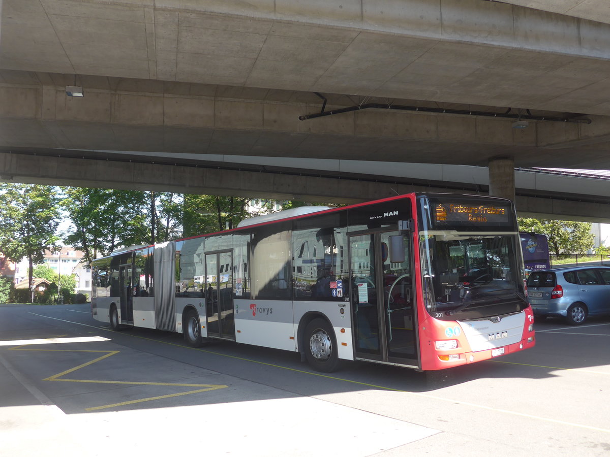 (219'594) - TRAVYS Yverdon - Nr. 301/VD 1321 - MAN am 9. August 2020 beim Bahnhof Bern Europaplatz