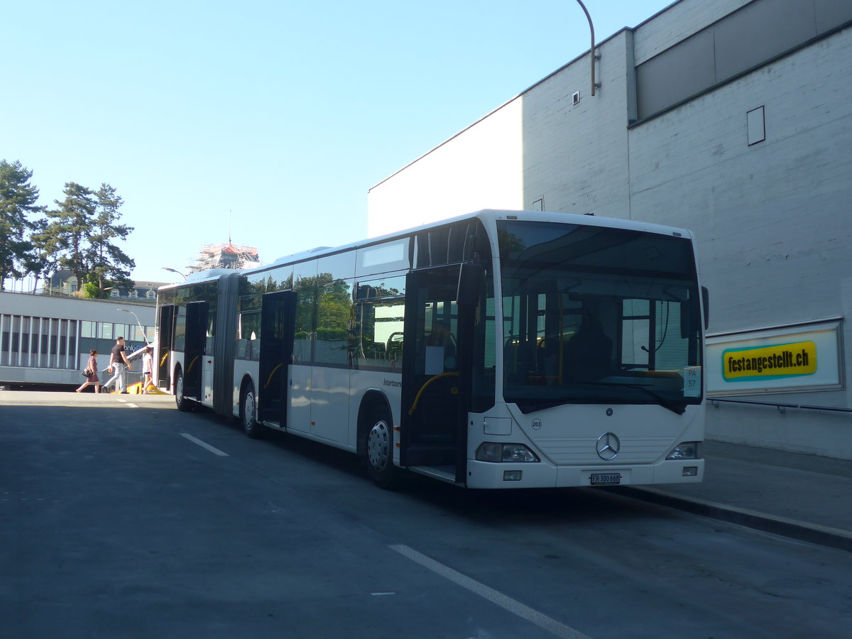 (219'641) - Intertours, Domdidier - Nr. 203/FR 300'668 - Mercedes (ex VZO Grningen Nr. 53) am 9. August 2020 beim Bahnhof Bern
