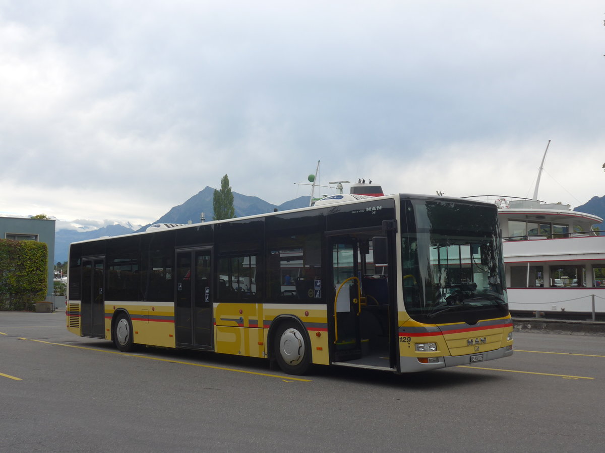 (219'853) - STI Thun - Nr. 129/BE 800'129 - MAN am 19. August 2020 bei der Schifflndte Thun