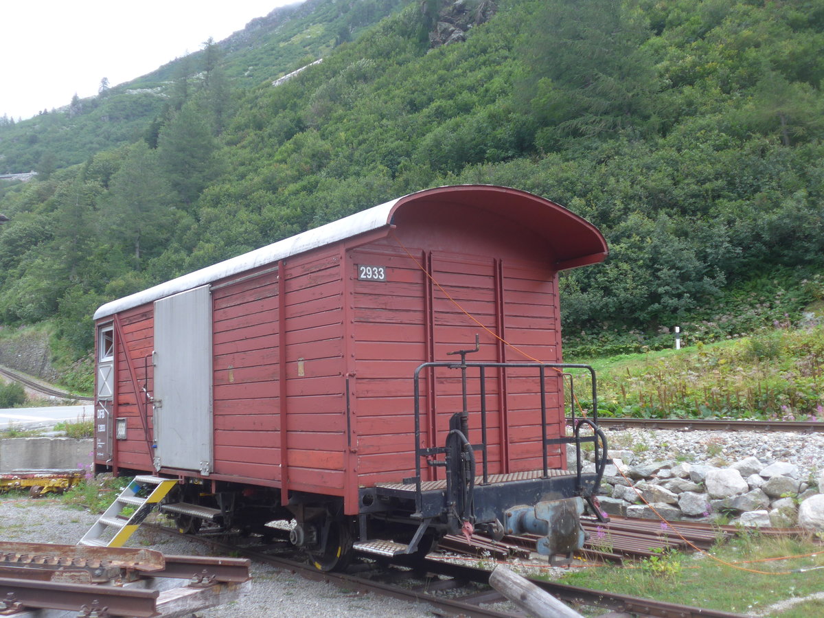 (219'929) - DFB-G�terwagen - Nr. 2933 - am 22. August 2020 in Gletsch