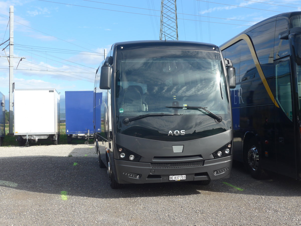 (220'024) - Busmiete, Regensdorf - BE 837'703 - Isuzu/AOS am 23. August 2020 in Kerzers, Garage Edelline