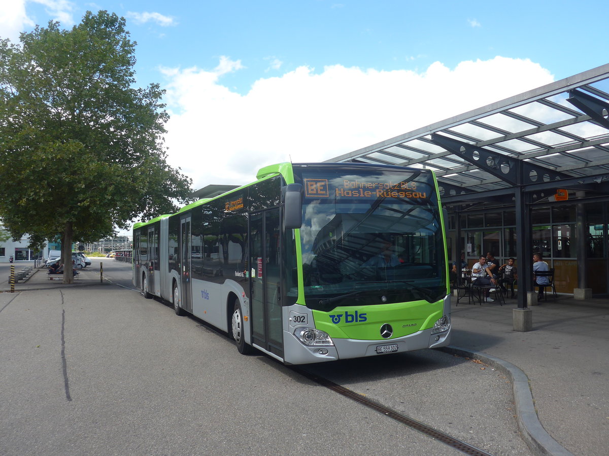 (220'086) - Busland, Burgdorf - Nr. 302/BE 559'302 - Mercedes am 23. August 2020 beim Bahnhof Burgdorf