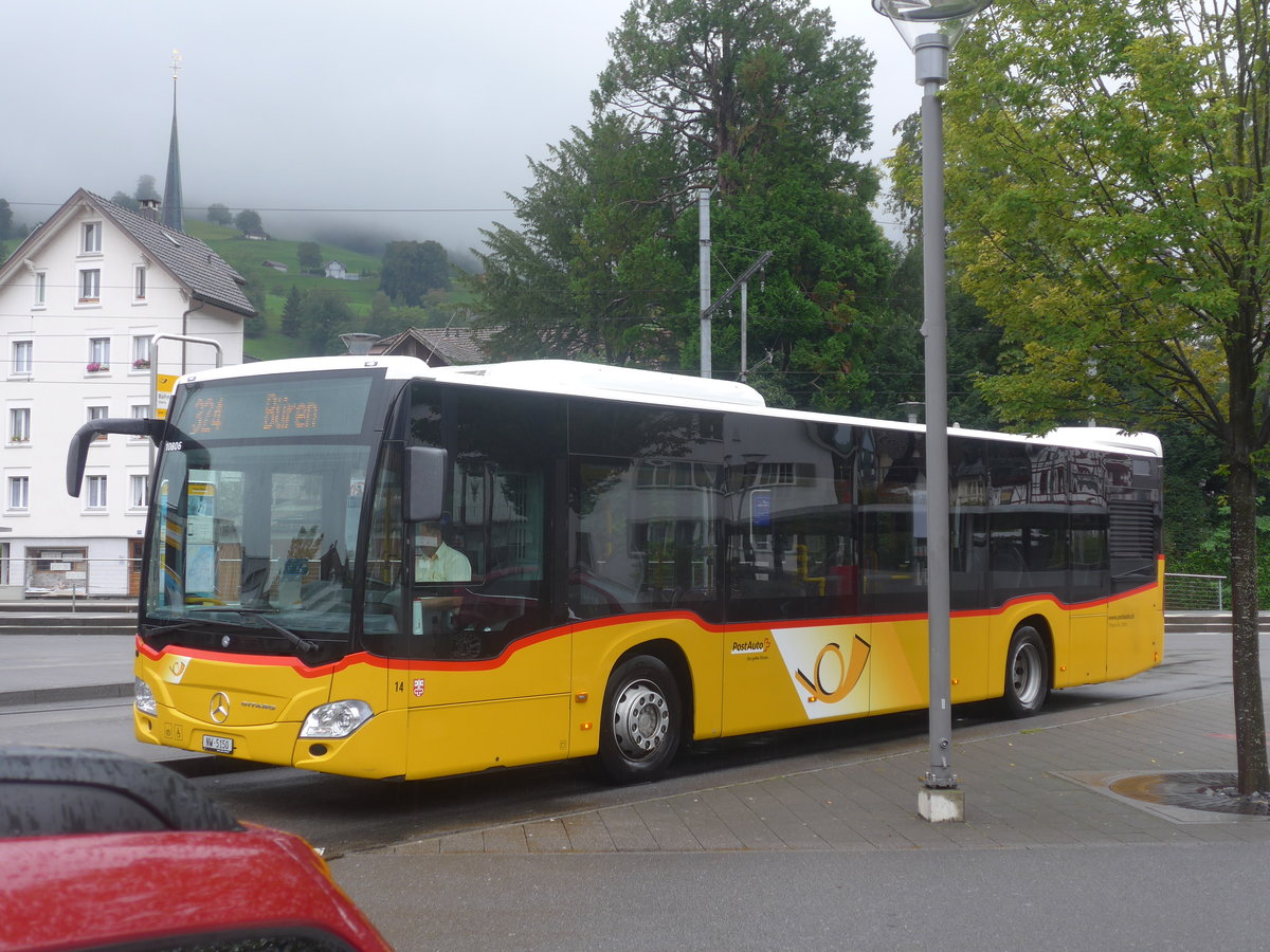 (220'217) - Thepra, Stans - Nr. 14/NW 5150 - Mercedes am 29. August 2020 beim Bahnhof Stans