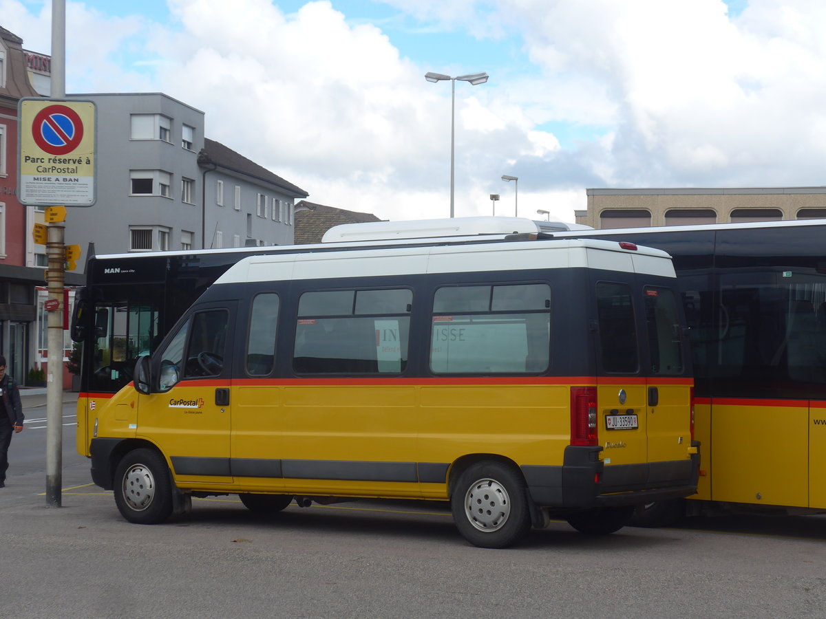 (220'384) - CarPostal Ouest - JU 33'590 - Fiat am 31. August 2020 beim Bahnhof Porrentruy