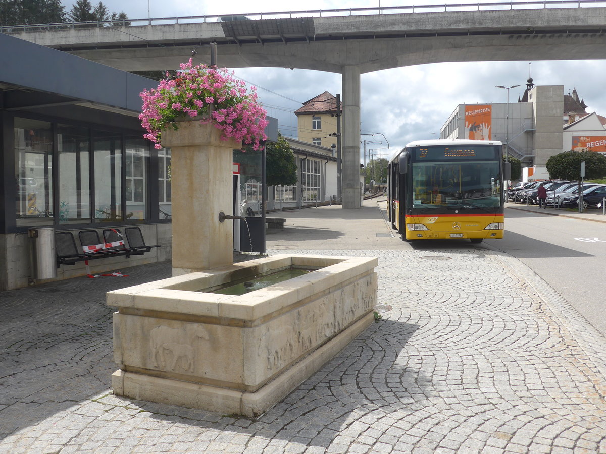 (220'397) - TSPG Saignelgier - JU 1939 - Mercedes am 31. August 2020 beim Bahnhof Tramelan