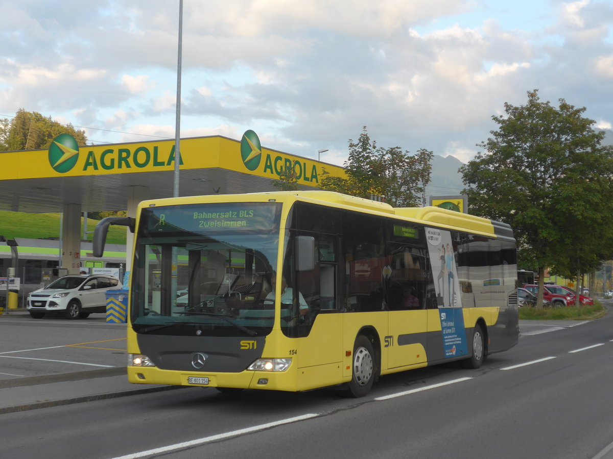 (220'546) - STI Thun - Nr. 154/BE 801'154 - Mercedes am 9. September 2020 beim Bahnhof Drstetten