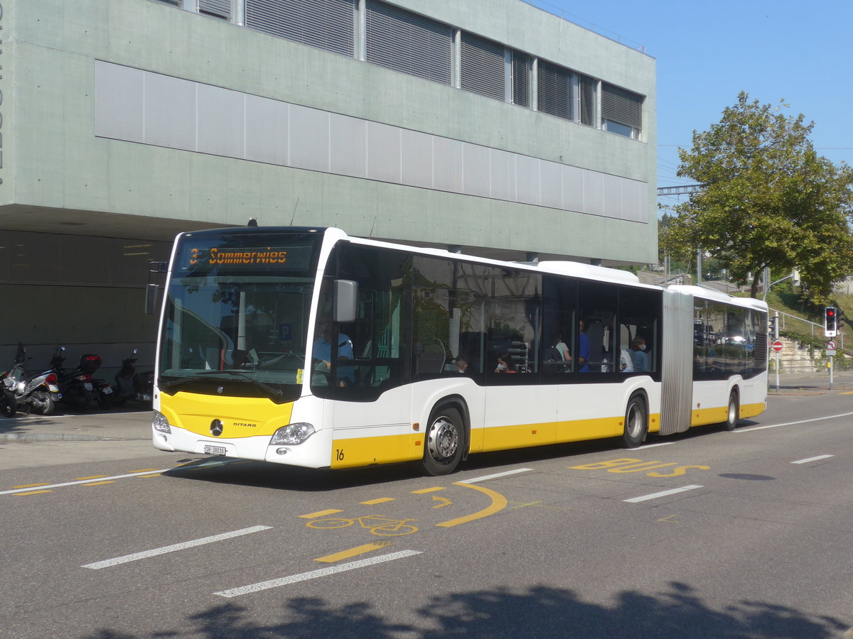 (220'640) - VBSH Schaffhausen - Nr. 16/SH 38'016 - Mercedes am 12. September 2020 beim Bahnhof Schaffhausen